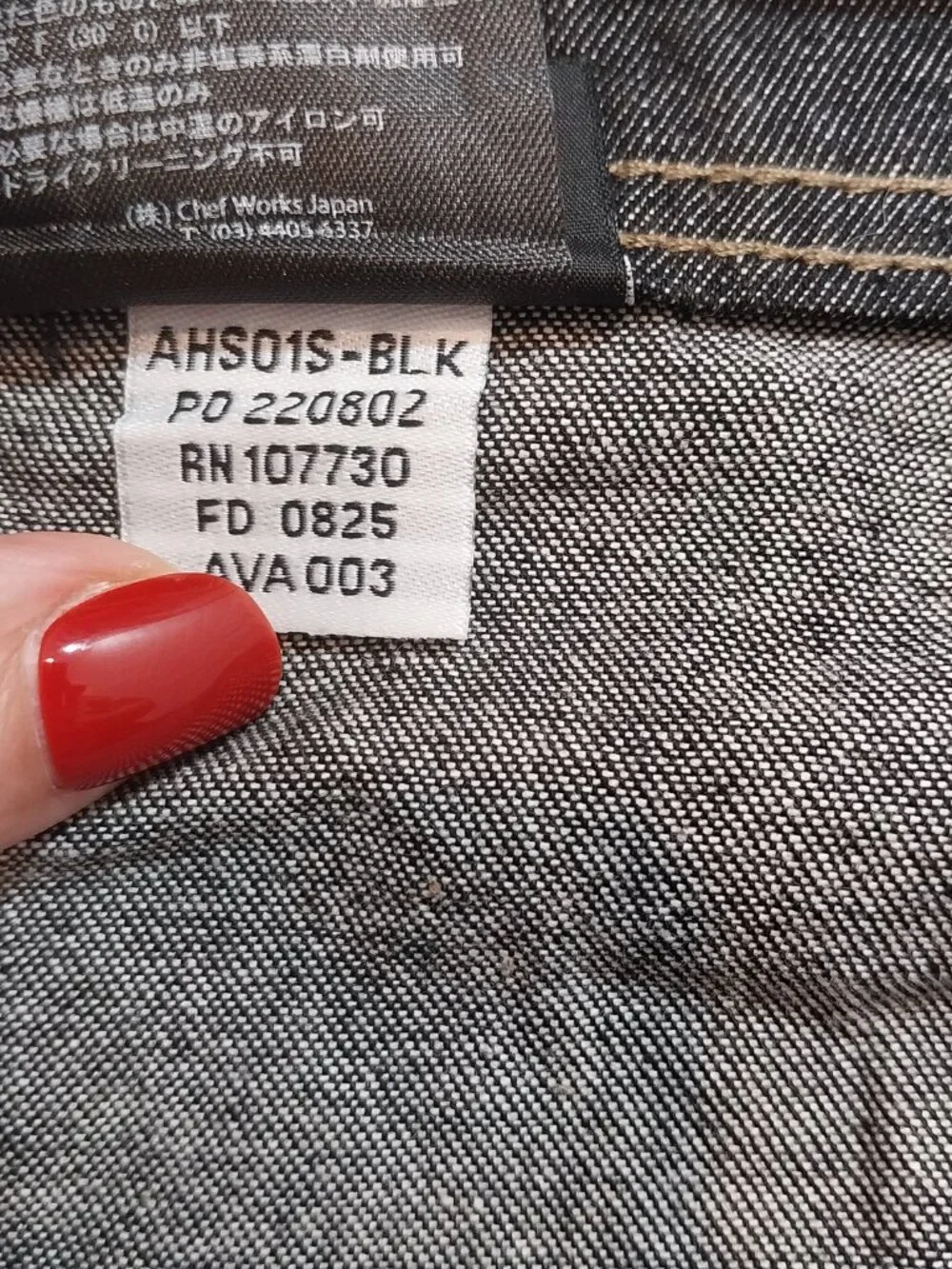 Chef Works Half Apron Black Denim Berkley Urban Collection 100% Cotton Pockets.